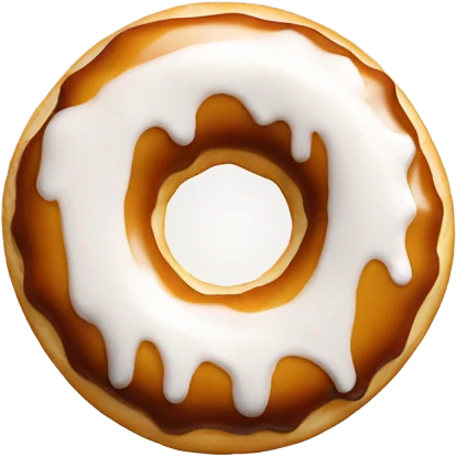 Caramel drizzle white donut emoji