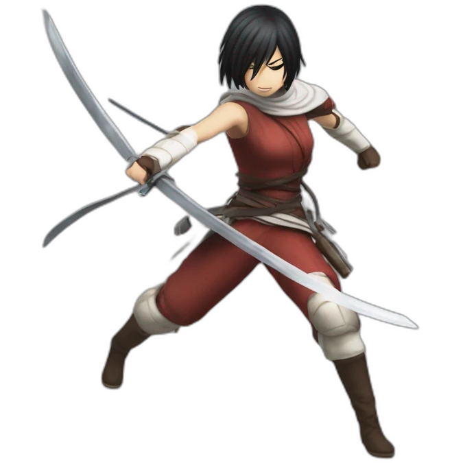 mikasa ackerman full body fight emoji