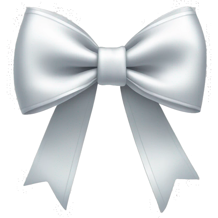 white satin bow emoji