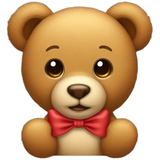 Teddy with a bow emoji
