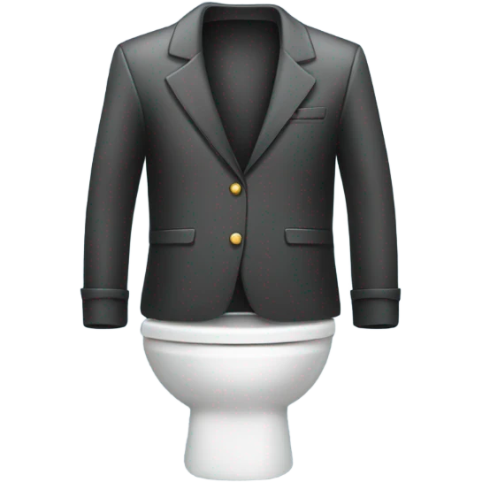 Toilet wearing a jacket emoji