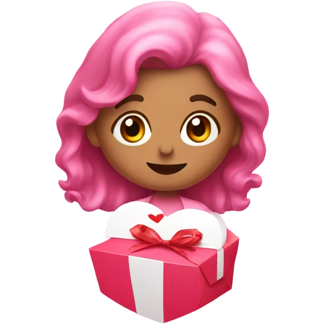 Pink valentines card emoji
