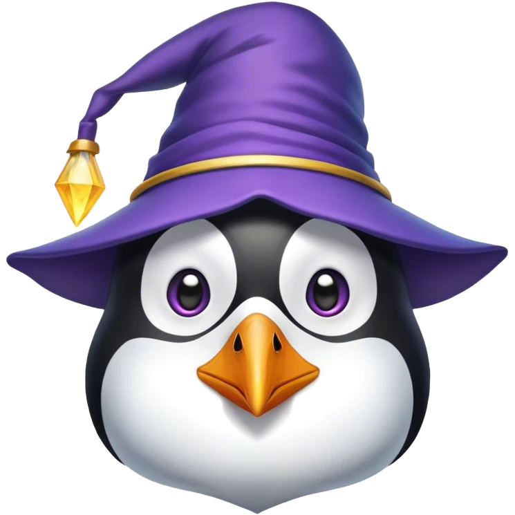 wizard penguin face emoji