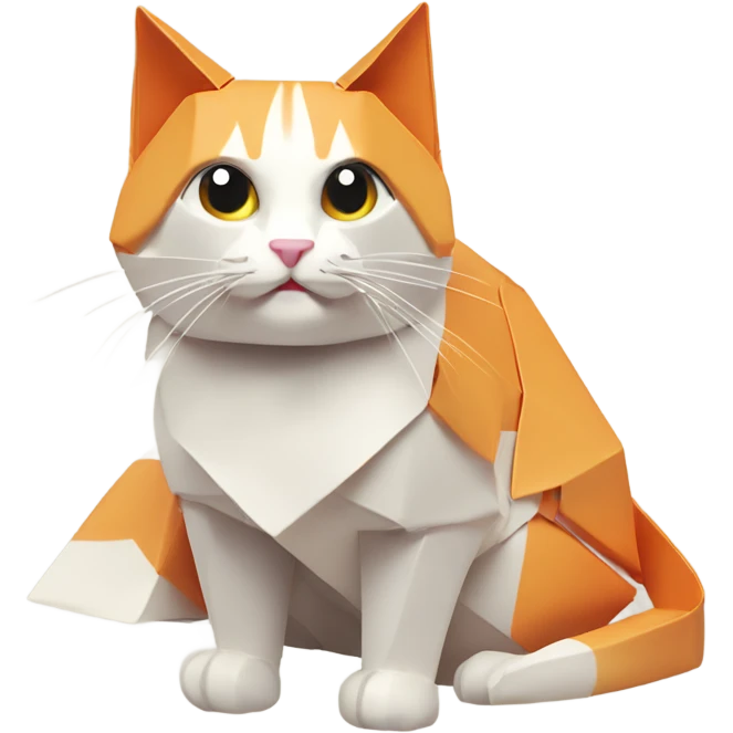 cat origami saumon happy emoji