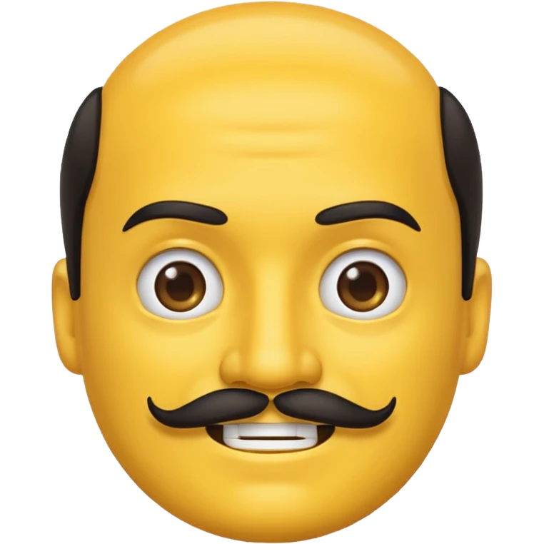 iOS emoji with fu man chu mustache  emoji