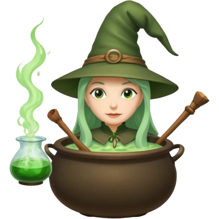 green witch cooking potion emoji