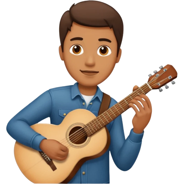man holding guitar emoji