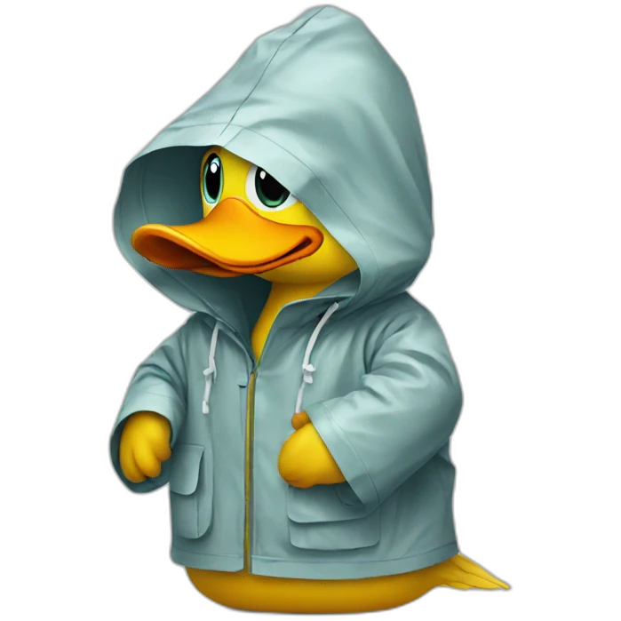 duck in a raincoat emoji