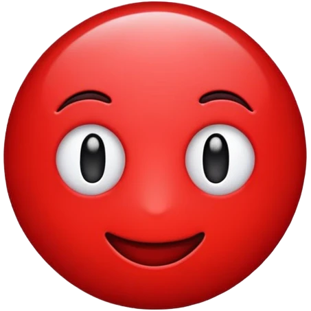 ايموجي 🙂 لونه احمر emoji