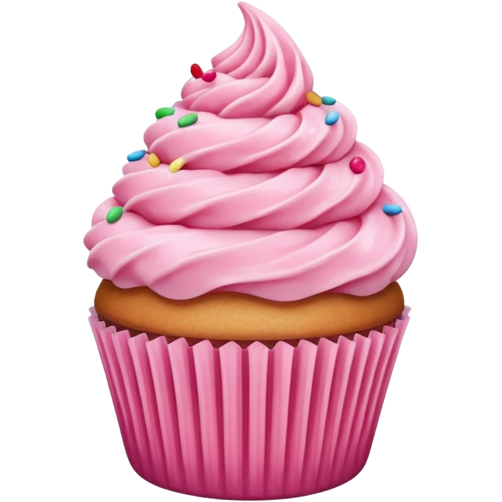 Cupcake with pink icing emoji