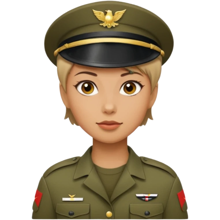 female soldie hair style emoji
