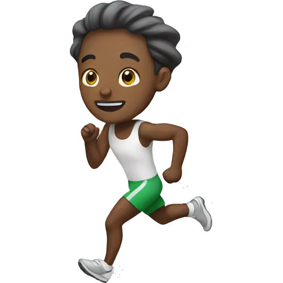 Running white emoji