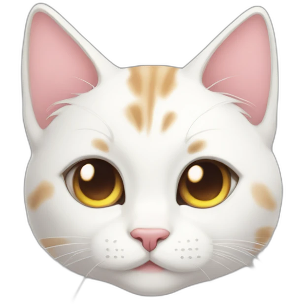 cat with heart eyes in manga style emoji