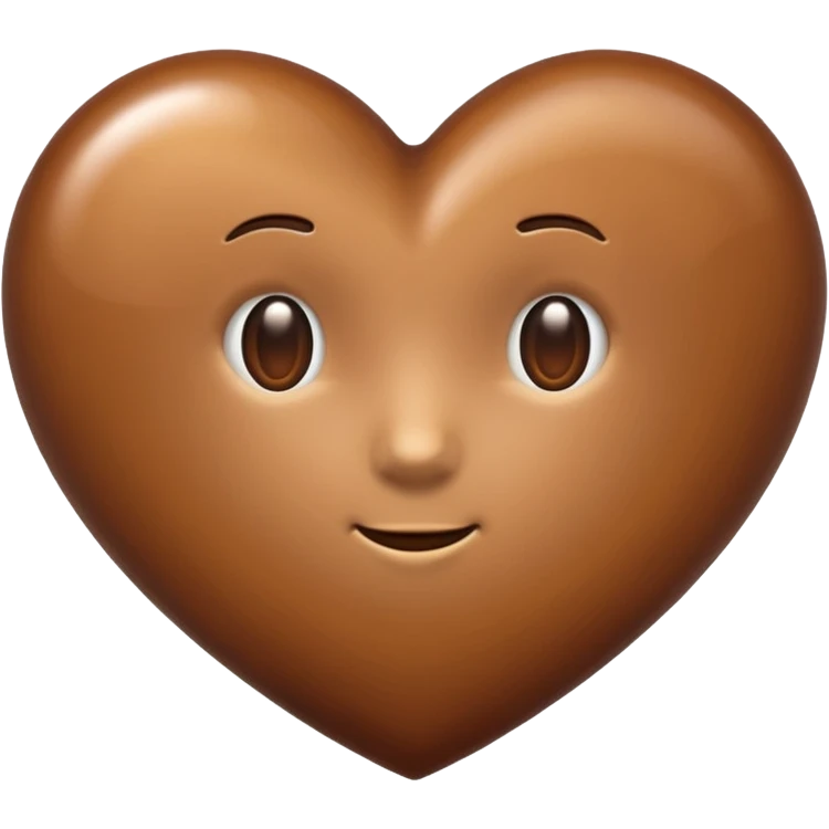 coração marrom emoji