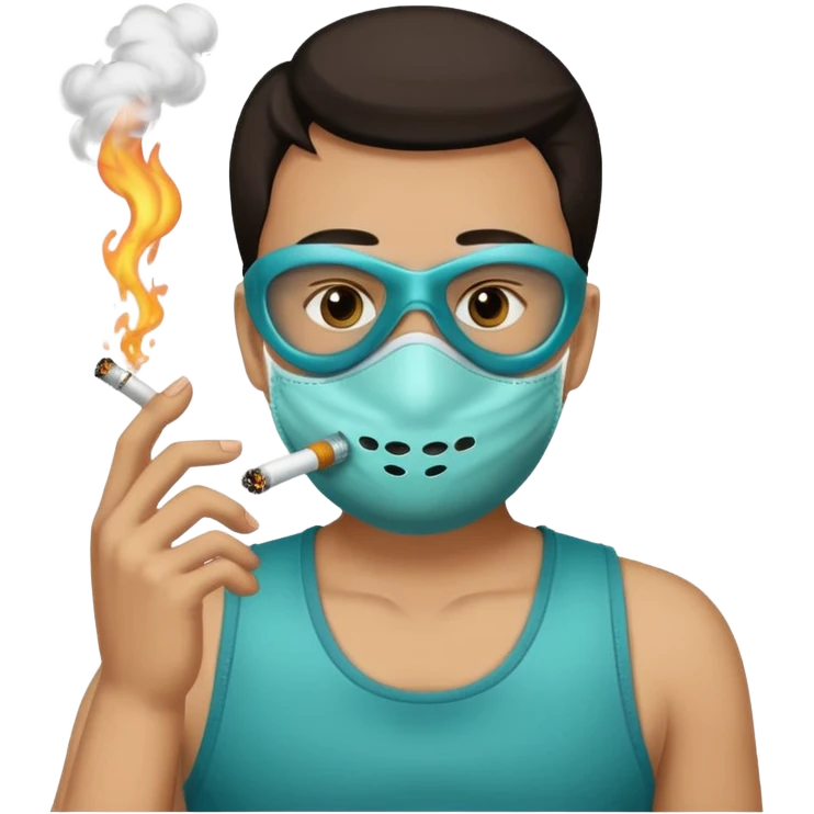 Smoking a noz tank emoji