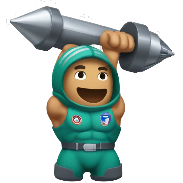 biceps with rocket emoji