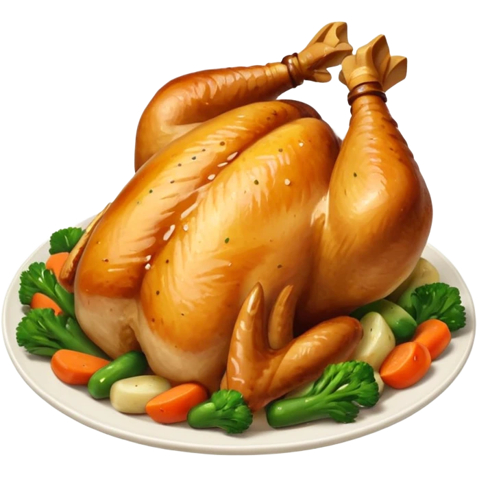 some chicken vegetables soy sauce on top  emoji