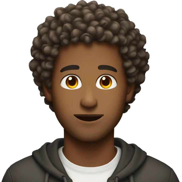 Man with curly hair 24 year old  emoji