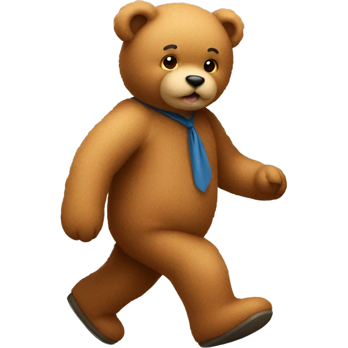 walking teddy bear emoji
