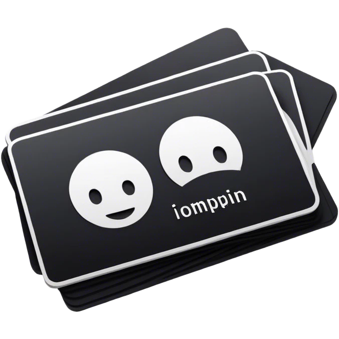 black cards with wite text emoji