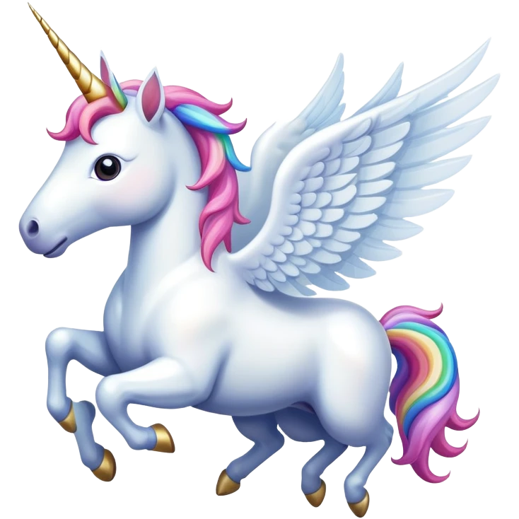 Unicorn flying emoji
