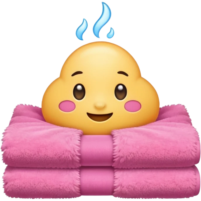 Toalha rosa emoji