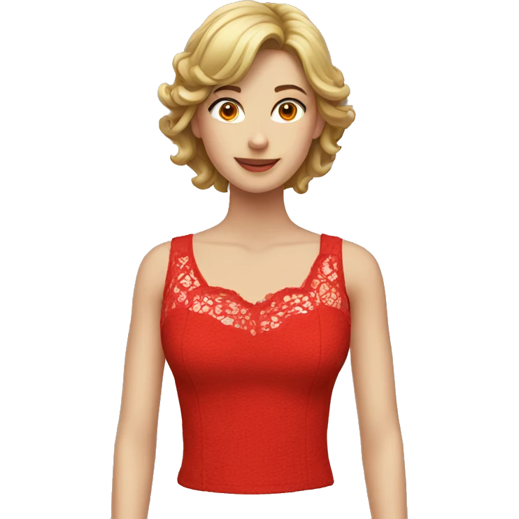 Red top with lace emoji