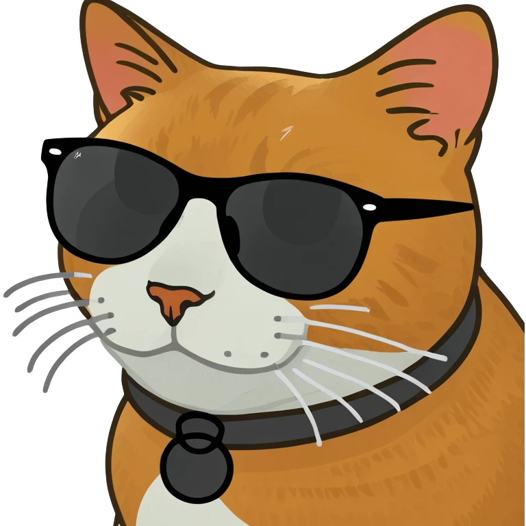 Cat with sunglasses emoji