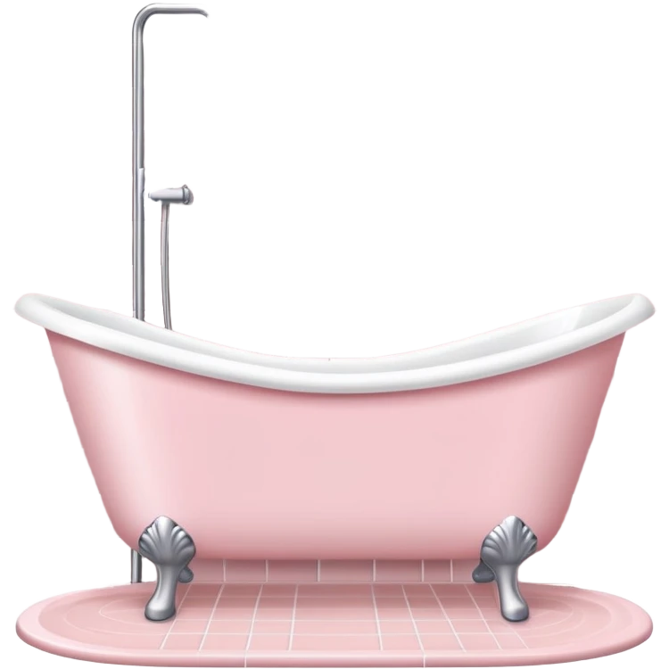 Pale pink bathtub and shower emoji