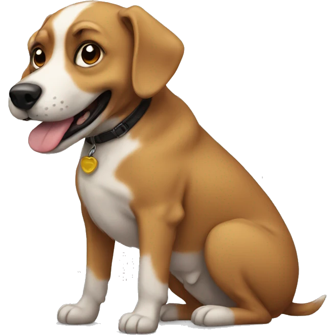 dog as a human emoji