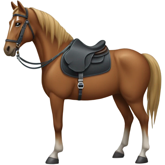 Horse with tack emoji
