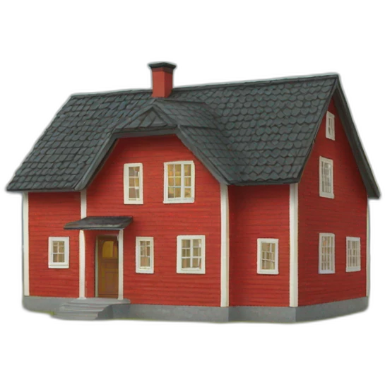 swedish red house emoji
