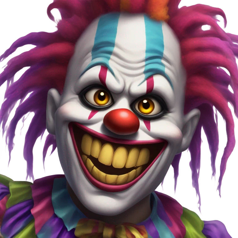 scary clown face emoji