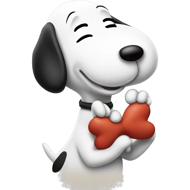 Snoopy blowing a kiss emoji