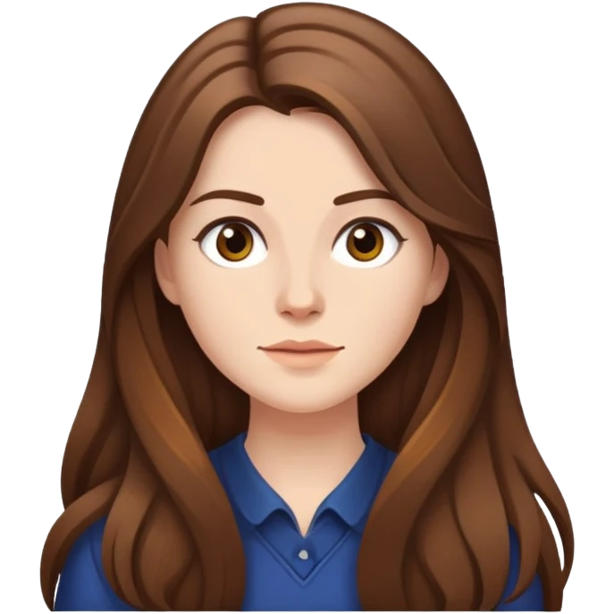 claire richardson cheveux marrons cheveux longs emoji