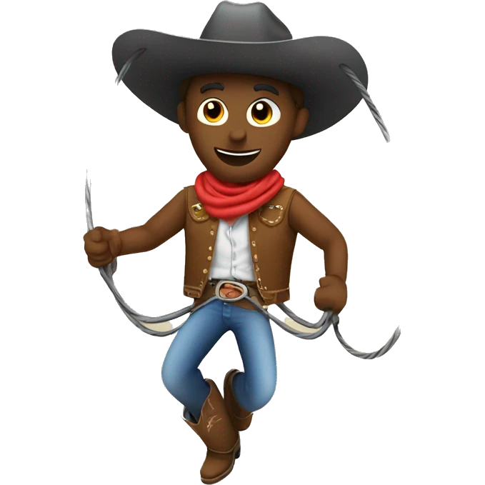 Cowboy with a jump rope emoji