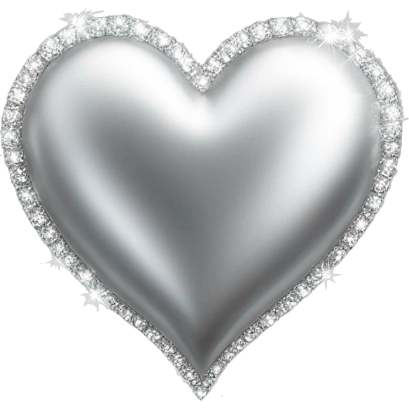 sparkling heart silver  emoji