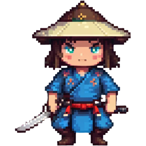 samurai sword and hat emoji