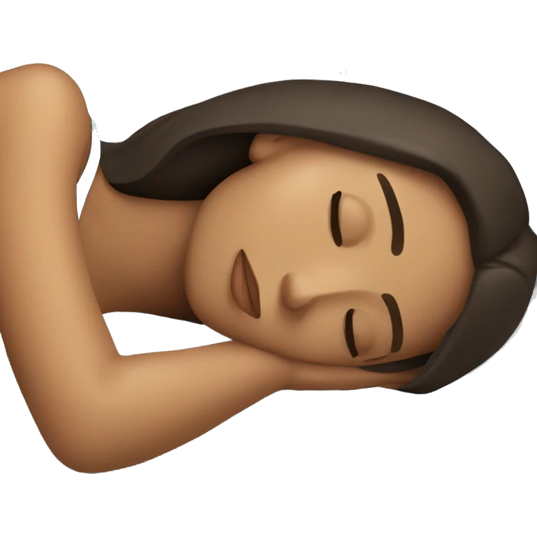 Brunette girl sleeping emoji