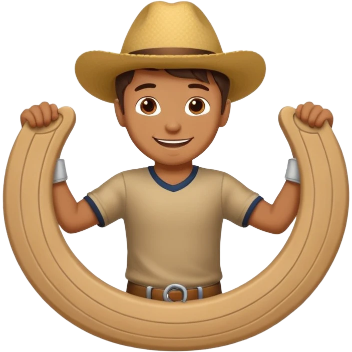 Small guy playing horseshoes  emoji