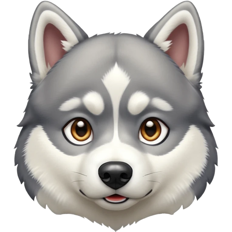 Husky with grey and white fur  emoji
