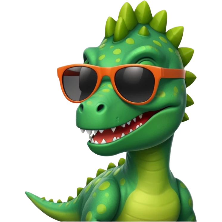 Dinosaur with sunglasses  emoji