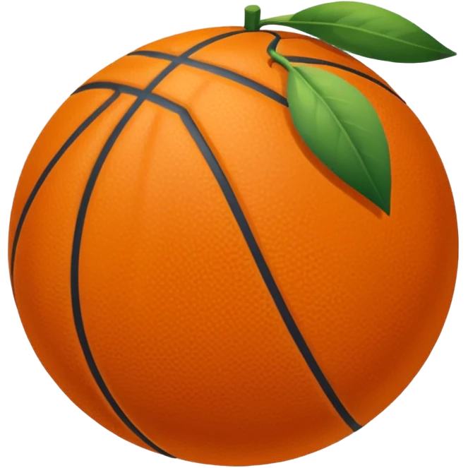 Faça um emoji de uma bola de Basquete branca e nela um símbolo de verificado emoji