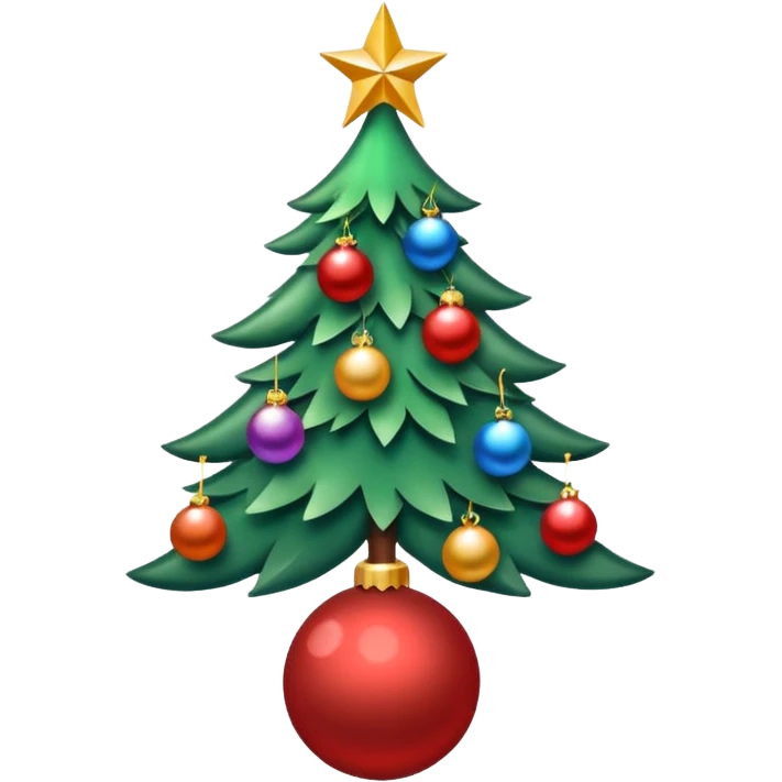 Árvore de natal,bolas de colocar na árvore, presente  emoji