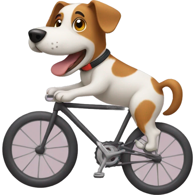  dog riding cycle emoji