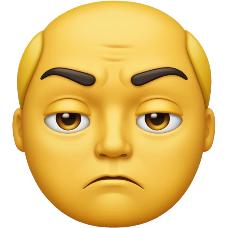 Pouting yellow face emoji emoji