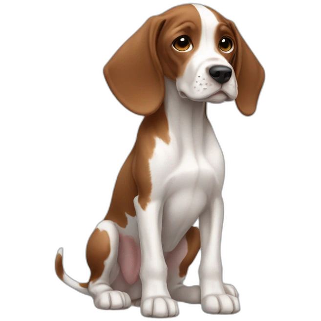 Portuguese Pointer puppy full-body emoji