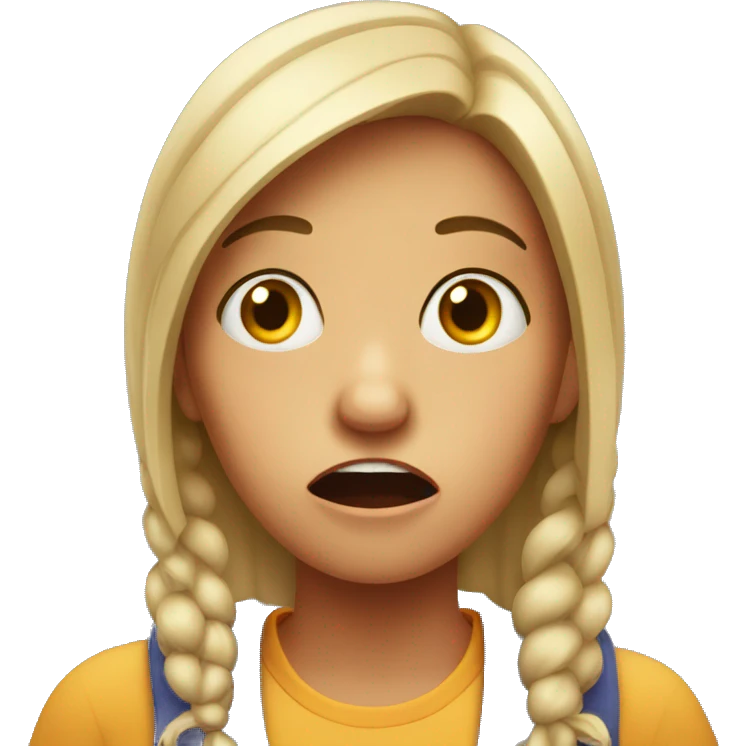 shocked girl emoji