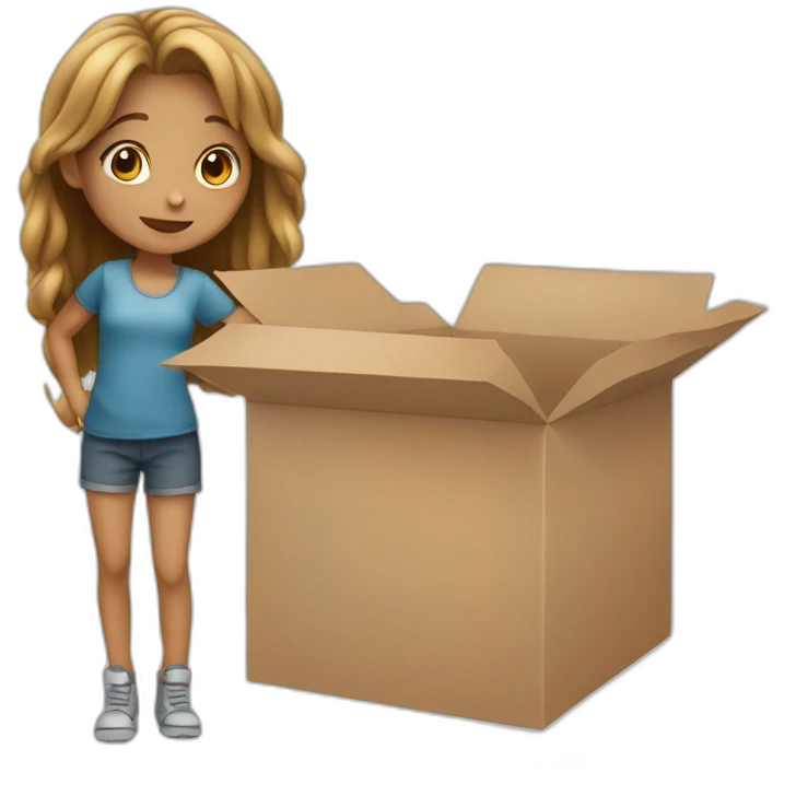 girl-white-pointing-at-one-box emoji