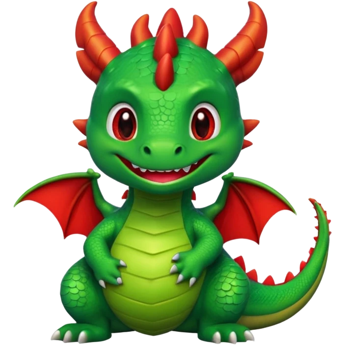 Cute cartoon dragon with the word fuck on it emoji